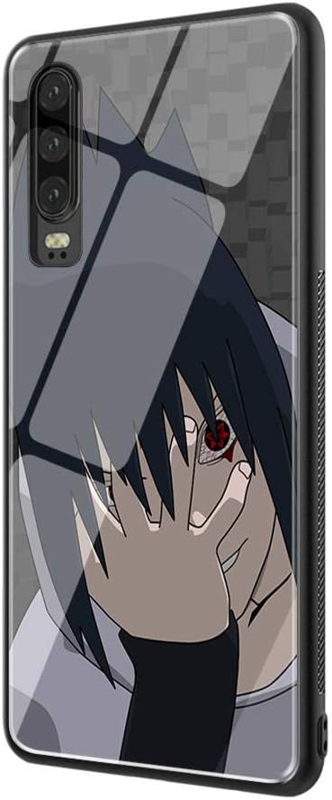 DEPING DP-49 Naruto Naruto Case,Tempered Glass Back Cover and Soft Silicone Border Anti Scratch Bumper Design for Huawei P30 Lite Protective Case