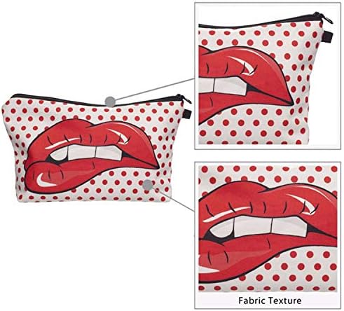 Cosmetic Bag for Women,NIUTA Adorable Roomy Makeup Bags Travel Waterproof Toiletry Bag Accessories Gifts. (Red Lips) 2 Cosmetic Bag for Women,NIUTA Adorable Roomy Makeup Bags Travel Waterproof Toiletry Bag Accessories Gifts. (Red Lips)