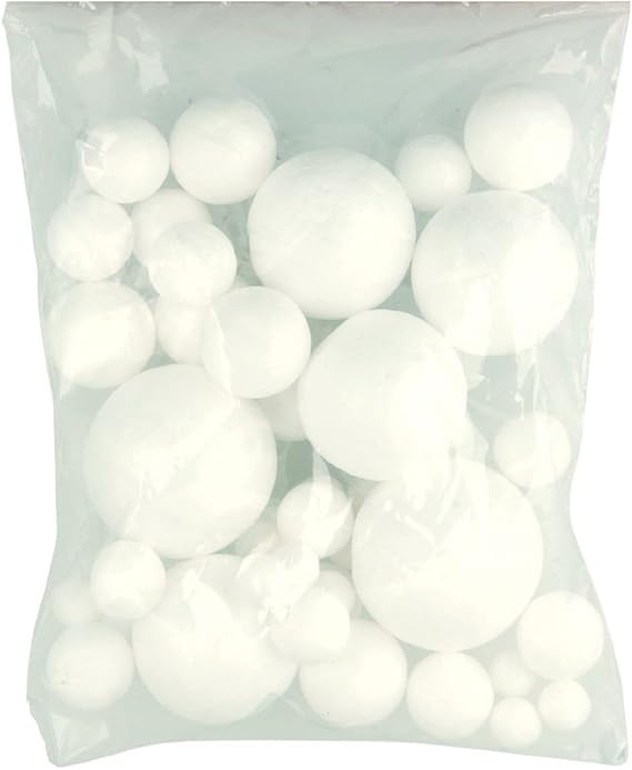 Polystyrene Balls 40 in Assorted Sizes Amazon.co.uk Office Products