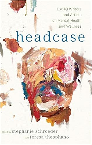 The cover of Headcase: LGBTQ Writers & Artists on Mental Health and Wellness. There is an abstract painting below the title.