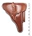 World War Supply Brown Leather German P08 Luger Holster Police Model Marked A. Fischer Berlin C2 1939