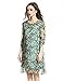 DanMunier Women's 3/4 Sleeve Floral Chiffon Print Shift Dress…