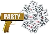 Party With Pride Rainmaker Handheld Cash Gun / Fake Bill Dispenser / Money Shooter / Metallic Plated (Metallic Gold)