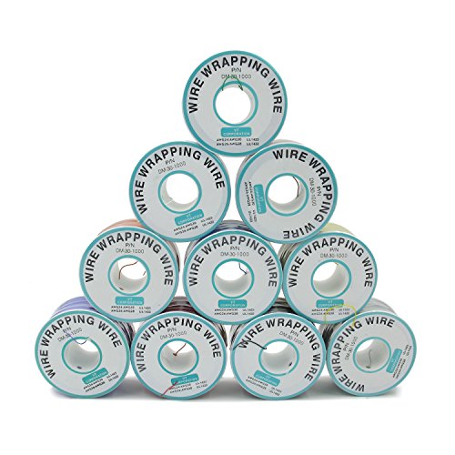 Strivedayâ„¢ OK Wire Tin Plated Copper 30AWG Wrapping Wire PCB Flying Jumper Wire OK line Cable(250 Meters/ 820ft White)
