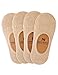 VERO MONTE 4 Pairs SPORTS No Show Socks Women - Cotton Liner Socks (NUDE, 6-7.5)