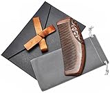 Wood Comb，Wooden hair comb，100% Natural Sucupira Comb-Anti Static (Full-blown flowers)