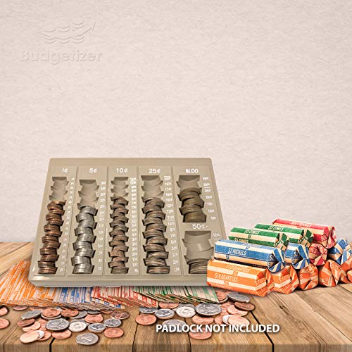 Coin Counter and Sorters Money Tray Bundled with 64 Coin Roll