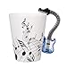 I-MART Musical Notes Design Ceramic Drink Tea Coffee Mug Cup (Electric Guitar) Blue