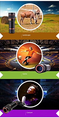 Godefa Cell Phone Camera Lens, 12X Zoom Telephoto Universal Clip On Lens Kit for iPhone 7/6S/6 Plus/5/4,Samsung, Android and Other Phones - Thumbnail 7