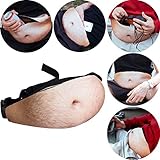 Dad Bag Unisex Fanny Fake Belly Pack with Zipper Adjustable Belt Waist