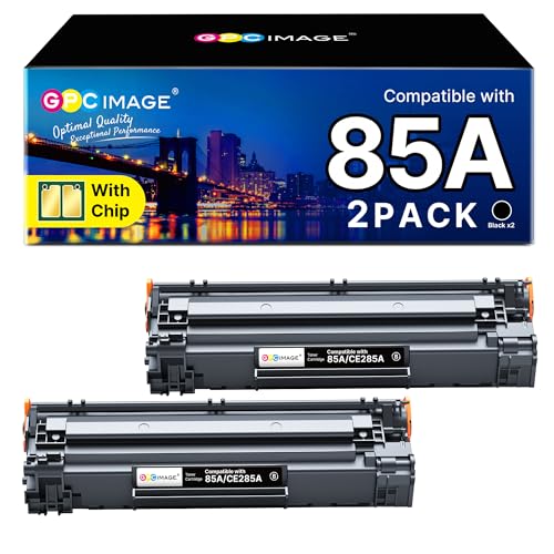 GPC Image 85A Compatible for HP 85A CE285A Toner for HP Laserjet Pro P1102 P1102W M1132 M1212 M1212NF P1109W M1130 M1132MFP M1217NFW (Black, 2-Pack)