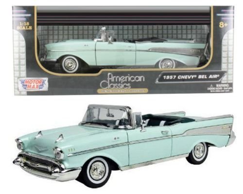 Motor Max 1:18 American Classics 1957 Chevrolet Bel Air Convertible Diecast Vehicles