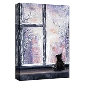 signwin Canvas Wall Art Cute Cat Canvas Prints...