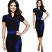 Womail Women Vintage Business Casual Party Pencil Sheath Dress (XL, Blue)