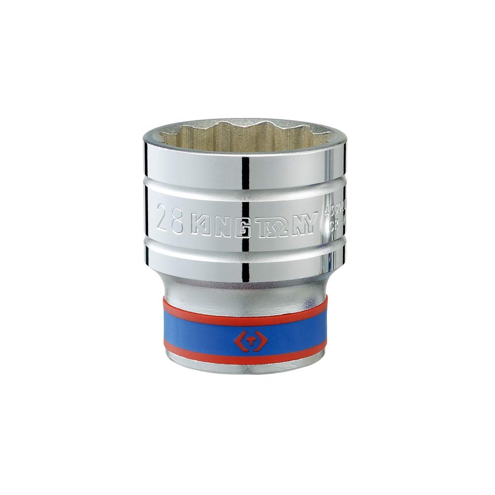 KING TONY 433033M 12-Point Socket, 33 mm, 1/2-inch Drive