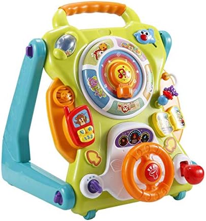 NuoPeng 3 in 1 Baby Sit-to-Stand Walker, Activity Center, Entertainment Table, Drawing Board