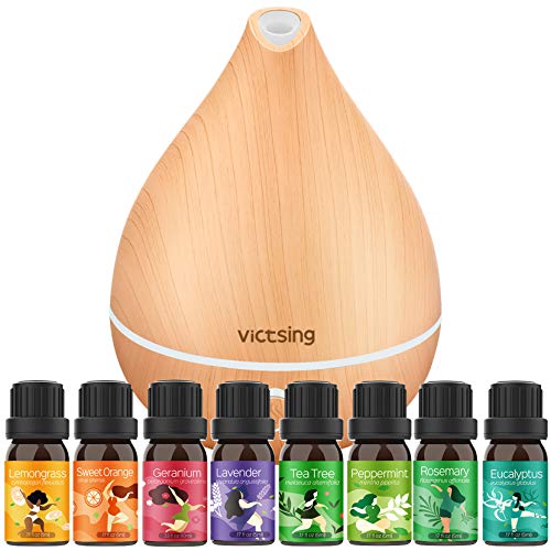 VicTsing Essential Oil Diffuser with Oils, Mini Aromatherapy Diffuser