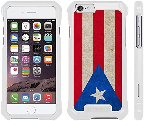 iPhone 6/6S Slim-fit Cases, Spots8® Hard Plastic Slim Fit [Vintage Flag of Puerto Rico] Case Covers Compatible with iPhone 6 &amp; iPhone 6S