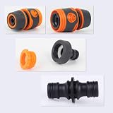 HONGCI Garden Hose Connector 2 in 1 3/4 and 1/2 Tap Adaptor Set ABS view 4