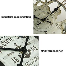 LIPENGWEI Creative Mediterranean Style Hemp Rope Wall Clocks,Living Room Personality Decoration Clock,Roman Numerals… 51grOobZLiL