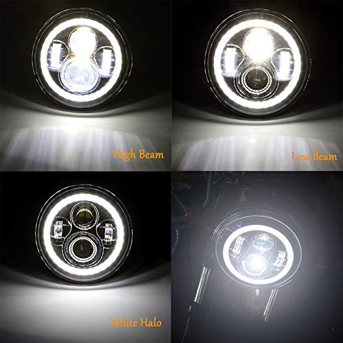 image for XPCTD 7 Inch LED Headlight DOT DRL Light Halo Bulb Kit for Street Glid