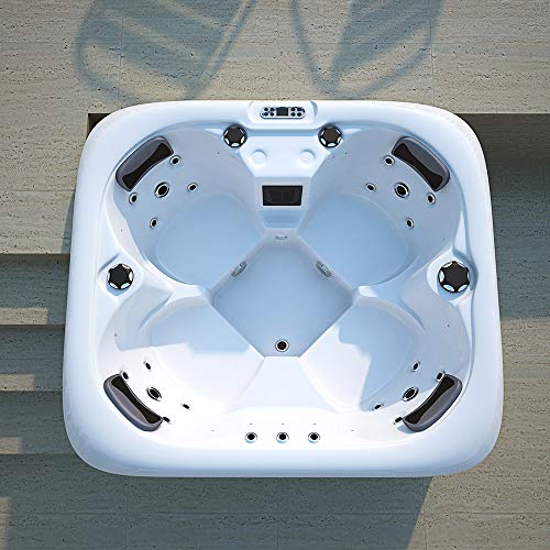 Home Deluxe - Outdoor Whirlpool - Sea Star Plus Treppe und Thermoabdeckung - Maße 180 x 160 x 79 cm - Inkl. Heizung, 19… – Bild 6