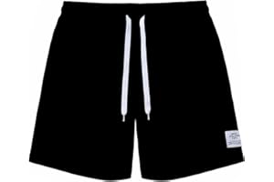 TUREFACE Men's Cotton 5.5" Casual Shorts with Drawstring Elastic Waist and Multiple Pockets S-2XL