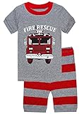 Boy Pajamas Truck 2 Piece Children Short Set Cotton Toddler Pjs Clothes Set Size 5T