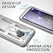 YOUMAKER Designed for Galaxy S9 Case, Heavy Duty Protection Kickstand with Built-in Screen Protector Shockproof Case Cover for Samsung Galaxy S9 5.8 inch - White