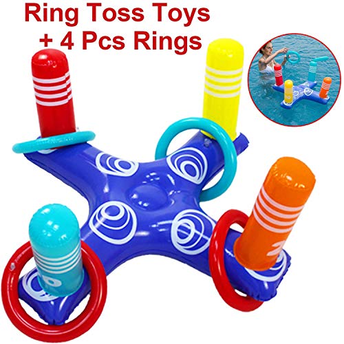 Inflatable Pool Ring Toss Pool Game Toys Floating Swimming Pool Ring