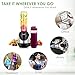 Comfee 250W Personal Blender with 2 x 20 Oz BPA Free Tritan Sport Bottle and 2 BPA Free Travel Lid. Mini Portable Smoothie maker for smoothies, Shakes, Baby Food, Healthy Drinks (Black & Red)