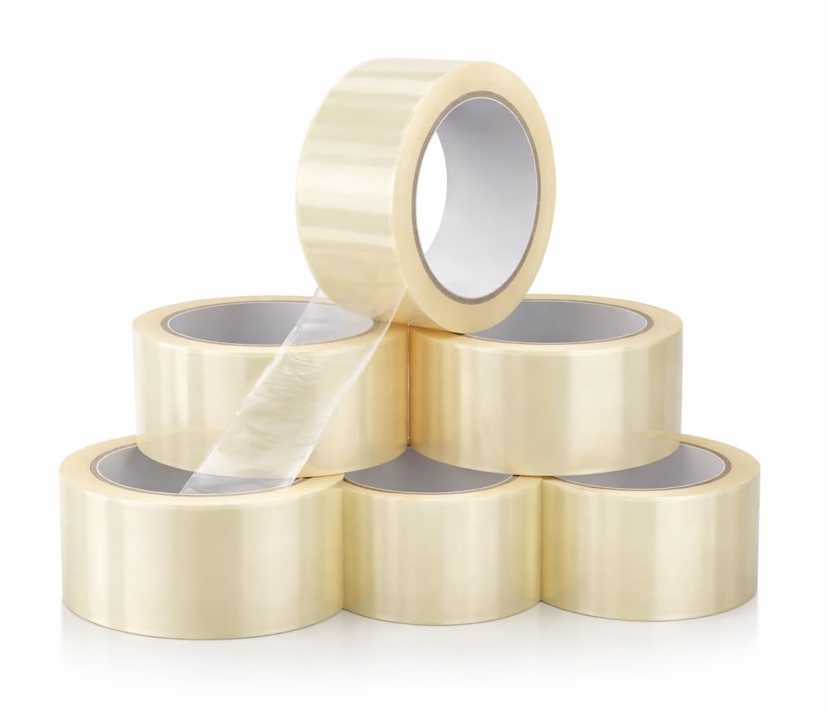 toolmate 6x Klebeband transparent 66 m – extra stark & leise – Packband/Paketband/Verpackungsband für Pakete & Kartons – geeignet für Abroller (6)