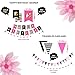 Hot Pink and Black Birthday Decorations for Women, Hot Pink and Black Party Decorations - Happy Birthday Banner Garland, Paper Decor, Balloons, Cake Topper, Sash and More