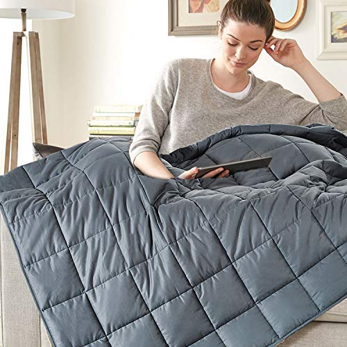 image for JOLLYVOGUE Weighted Blanket(12 lbs, 48''x72'', Twin Size),Bed Couch He