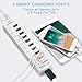 Apanage 11 Port Powered USB 3.0 Hub Splitter, 7 Port USB Data Hub + 4 Smart 2.4A Charging Ports USB Hub, 12V/4A Power Adapter for MacBook Air, Laptop, iMac,PC, USB Flash Drives, Hard Drive (White)