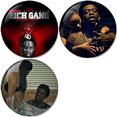 Rich Gang, Rich Homie Quan : Milk Marie Pinback Buttons Badges/Pin 1.25 Inch (32mm) Set of 3 New