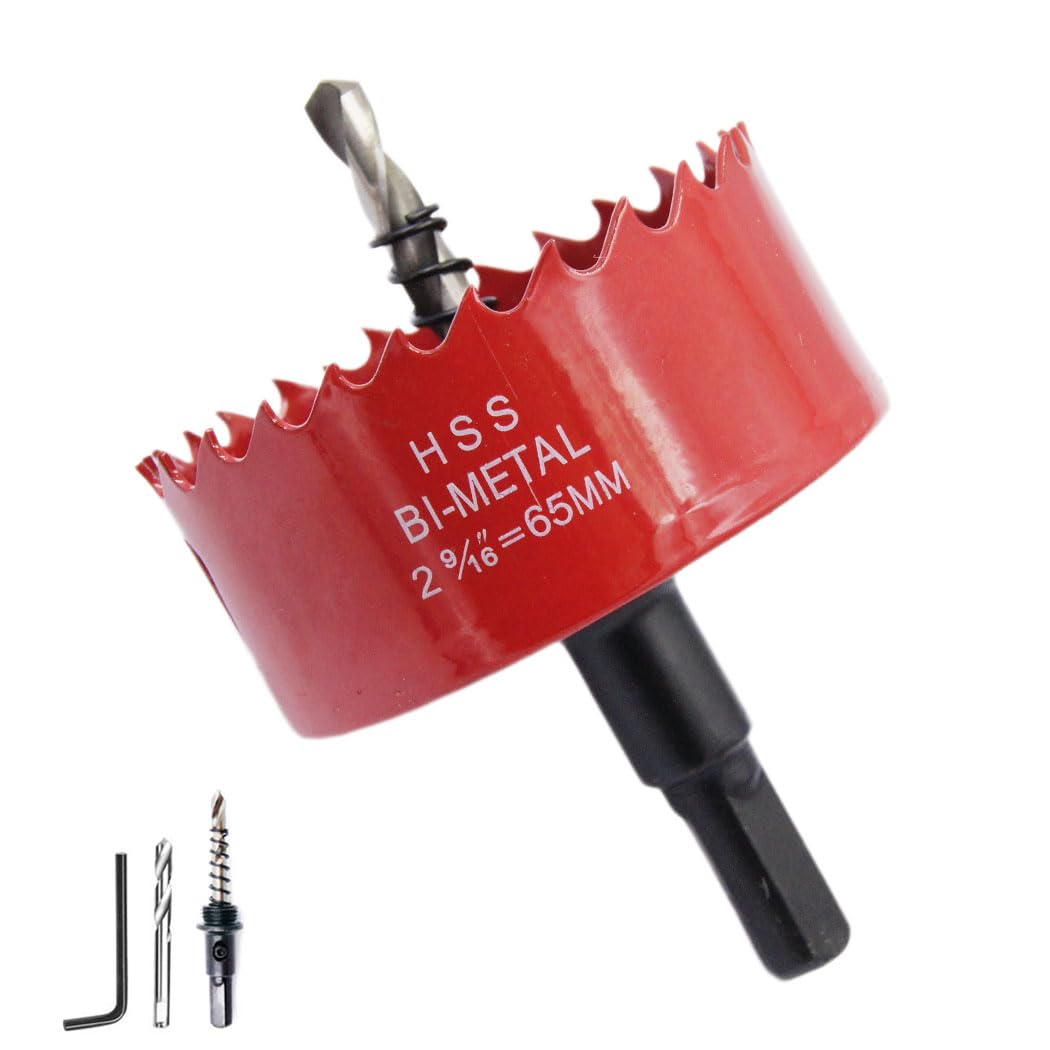 65mm Hole Saw LAIWEI Hole Cutter,For Drilling Wood, Aluminum Profiles,PVC and Other Materials(2-9/16"(65mm))…