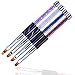 Ycyan 4Pcs UV Gel Nail Brush Set Rhinestone Handle Gel Polish Nail Art Design Brushes Nail Ombre Brush Professional Nail Art Tools