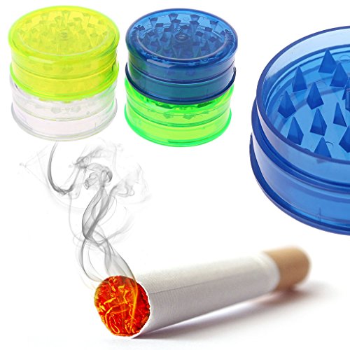 Plastic Tobacco Grinder Leaf Herbal Herb Smoke Spice Crusher Hand Muller 3 Layer