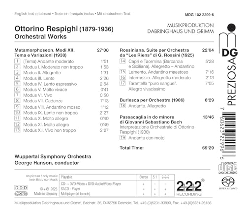 Respighi: Orchestral Works
