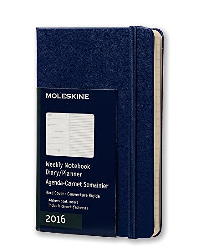 B.E.S.T Moleskine 2016 Weekly Notebook, 12M, Pocket, Royal Blue, Hard Cover (3.5 x 5.5)<br />PPT