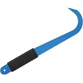 PullCrease 15.5x5 Crevice Tool Heavy Duty Blue Curved Steel Gold Crevice Mining Digger Tools with Comfort Grip Hook Scraper Prying Tool for Rock Cracking Hounding Prospecting Panning Outdoor Camping