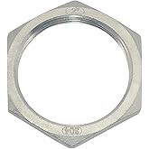 Megairon Stainless Steel 304 O-Ring Groove Cast Pipe Fitting,Hex Locknut,2" NPT Female