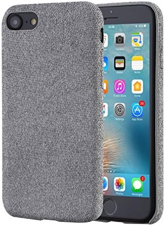 iPhone 7 Case, KINCS Slim Microfiber Cloth Case Slim Fit Soft Cover Case for Apple iPhone 7 (Gray)