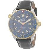 Gevril Hudson Yard Men's Swiss Automatic Watch, Genuine Italian Leather Strap