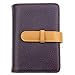 DEEZOMO High Quality PU Leather Credit Card Holder with 26 Card Slots - Book Style - Size 4.2 X 3 X 0.7 Inches (Purple)