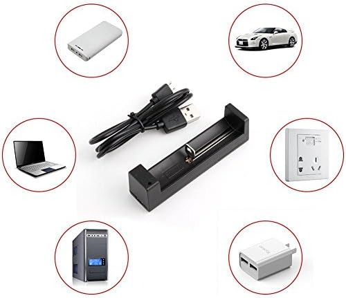 USB Li-poiy Charger, Openbeauty 18650 3.7V 1000mAh Rechargeable Li-ion Battery Protection with USB Battery Charger for 10440/14500/14650/16340/17335/17500/17670/18350/18500/18650/18700/22650/25500