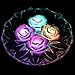 Acmee Battery-powered Color Changing LED Waterproof Floating Rose Flower Night Light Flameless Candle (Pack of 4)