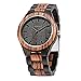 BYMAX Men Wood Watch Quartz, Fashion Handmade Wooden Wrist Watches Mens