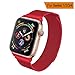 HILIMNY Compatible for Apple Watch Band 38mm 40mm 42mm 44mm, Stainless Steel Mesh Milanese Sport Wristband Loop with Adjustable Magnet Clasp for iWatch Series 1/2/3/4, Red